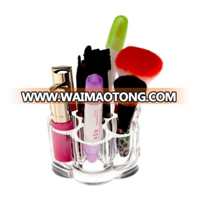 Acrylic Clear Makeup Cosmetic Brush Lipstick Stand Display Organizer Box Case