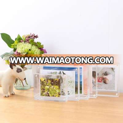 Factory Supply Desktop Clear Acrylic Magnetic  Photo Frame