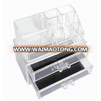 Factory OEM custom wholesale acrylic makeup organizer with drawers