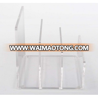 Handmade Crystal Clear Acrylic Desktop Document Holder Organizer