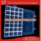 New arrive 28 slots 34.5*21.4*4.8 clear plastic pill storage box with dividers large acrylic storage box